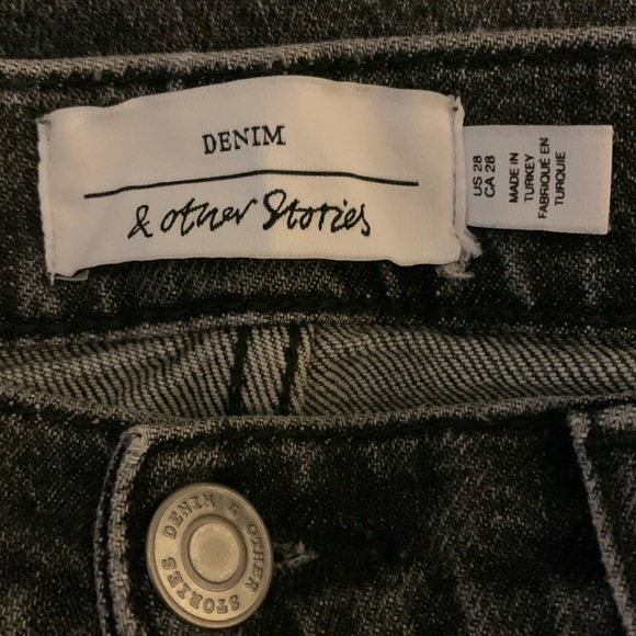 & Other Stories Denim High Rise Jean Black Size 28 - Picture 3 of 4
